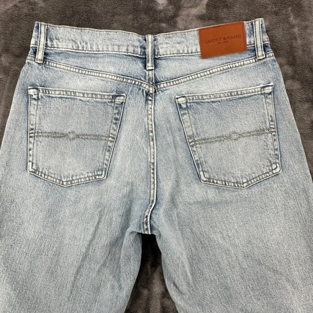 Lucky Brand 181 Relaxed Straight Jeans Mens 32x32 Light Wash Denim Blue